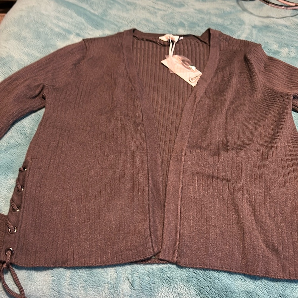 Cardigan charcoal gray